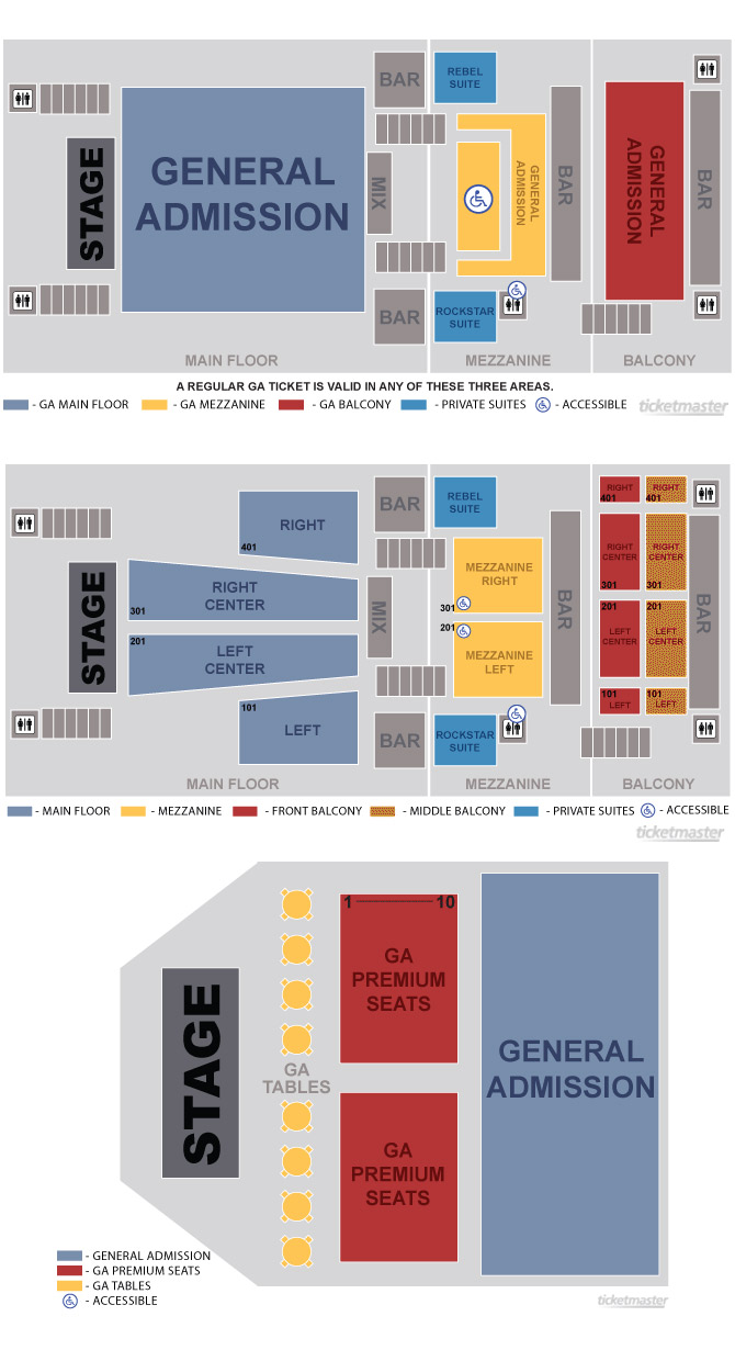Seating Chart For 20 Monroe Live