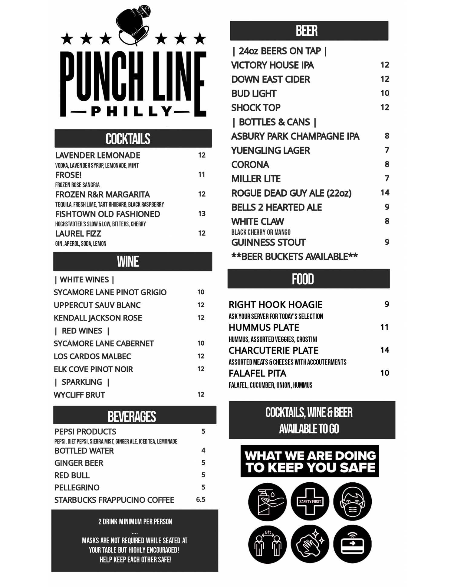 Patio Menu Punch Line Philly
