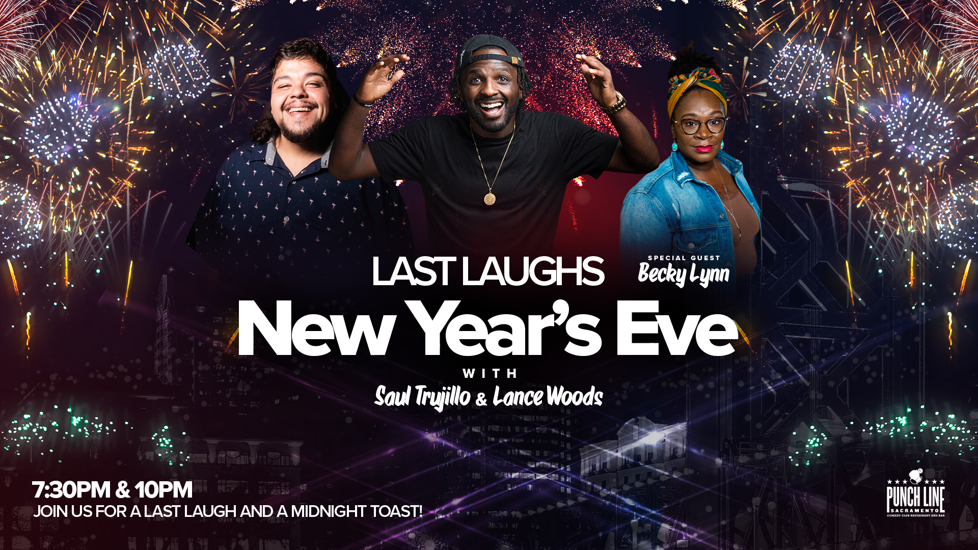 Last Laughs NYE show with Lance Woods & Saul Trujillo