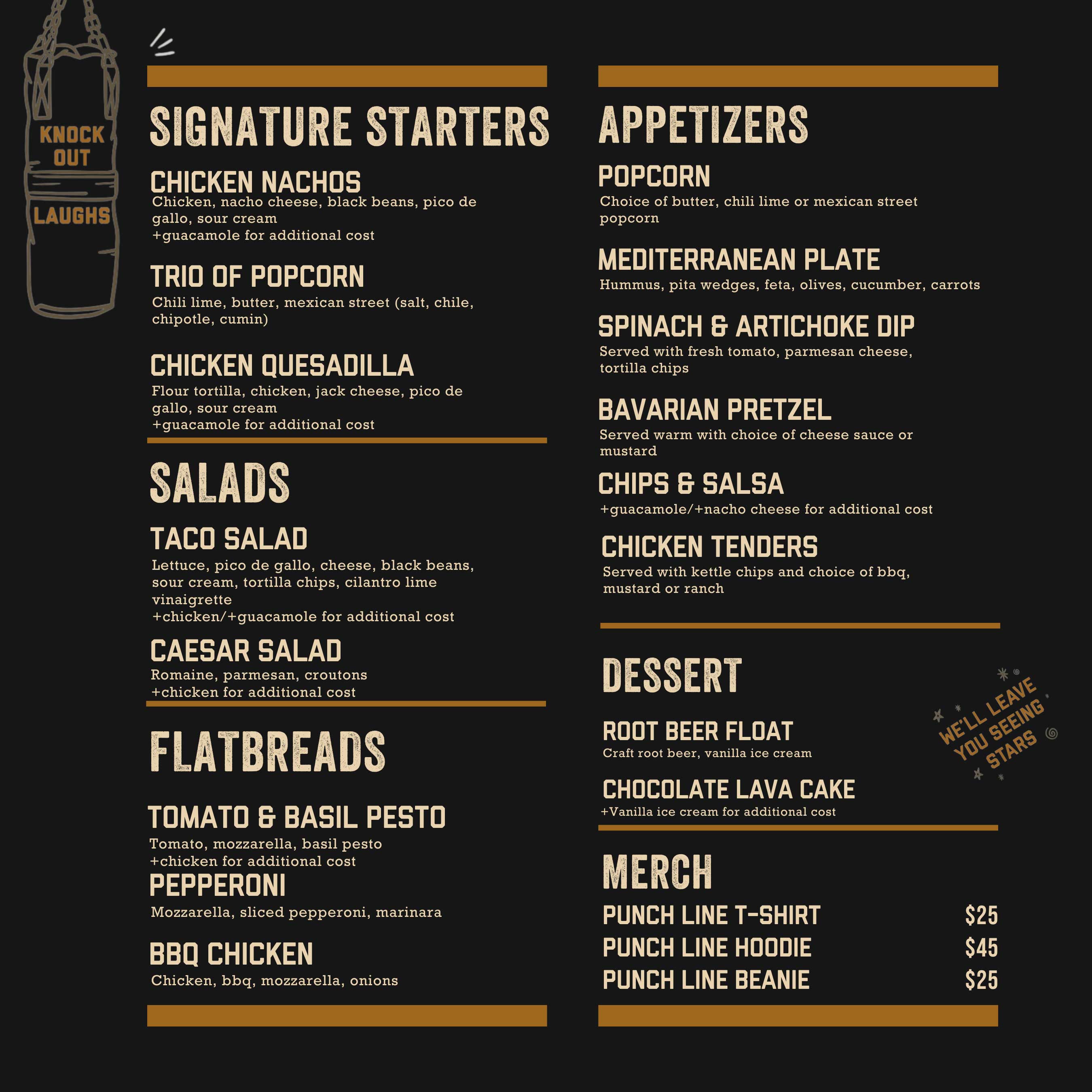 PLSF Food Menu