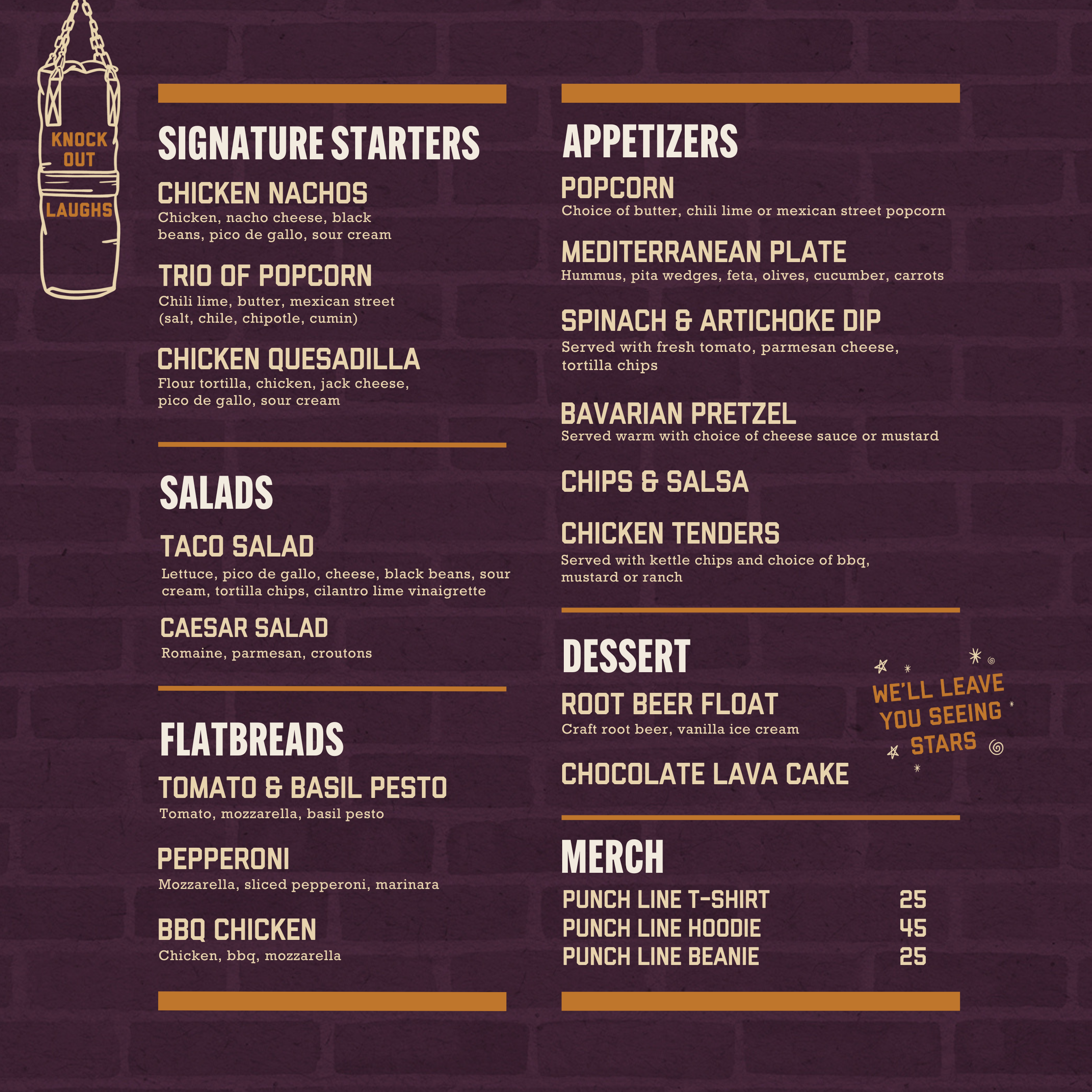 PLSF Food Menu